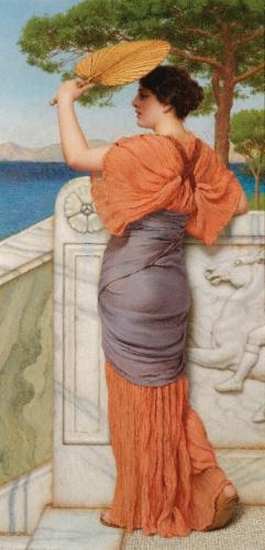 On the Balcony by John William Godward, 1911