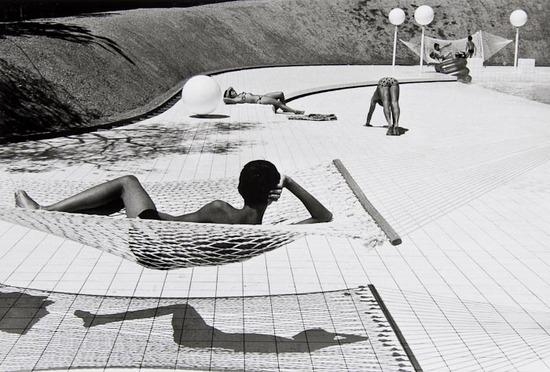 Swimming Pool Designed by Alain Capeilleres, Le Brusc, South of France, 1978 by Martine Franck, 1978, printed later