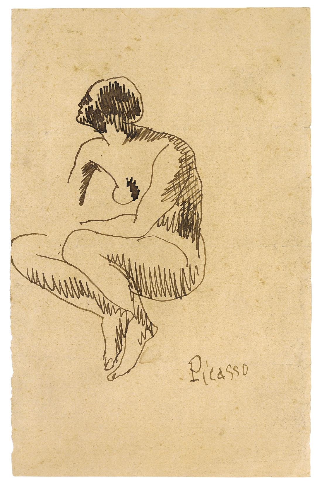 Sitzender weiblicher Akt by Pablo Picasso, circa 1905