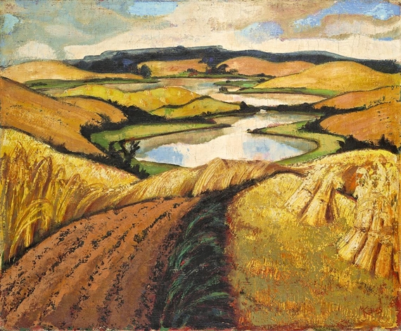 Erntefelder by Max Kaus, 1933