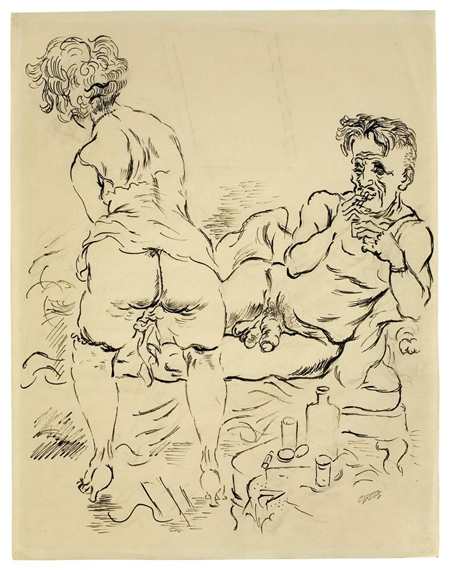 Ohne Titel (Paar) by George Grosz, 1937