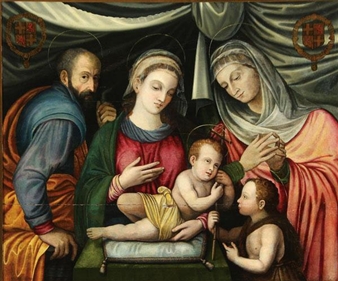 The Holy Family with St. Elizabeth & Infant St. John - Nannoccio Capassinni