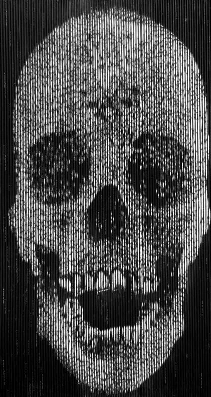 Artwork by Insane Park, For the GOD Bless, Made of carved cable