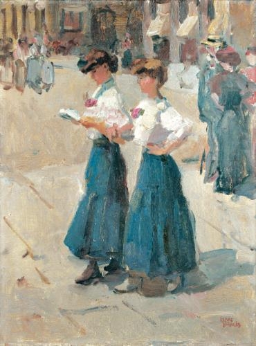 Midinettes on the Plâce Vendome, Paris by Isaac Israëls