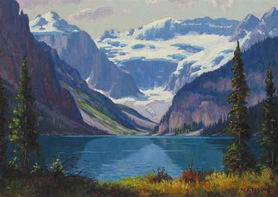 LAKE LOUISE by Roland Gissing, 1953