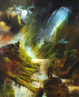 ADMIRING THE WATERFALL - Wojciech Nowakowski