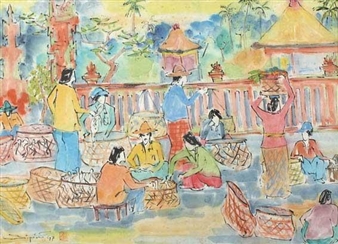 Kesibukan di Pasar - Sipin Lim