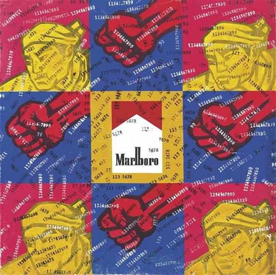 Wang Guangyi Great Criticism Series Marlboro 1990 Mutualart