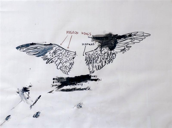 Jean-Michel Basquiat | Pigeon Anatomy (1983) | MutualArt