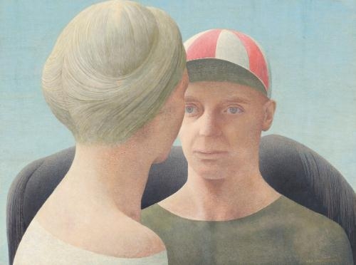 Woman, Jockey and Horse by Alex Colville, 1952