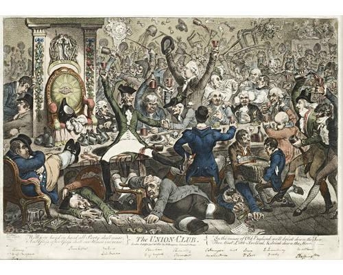 The Union Club by James Gillray, 1801