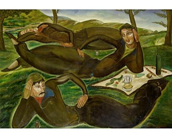 The Dreamers of Ortachala - Lado Davidovich Gudiashvili 