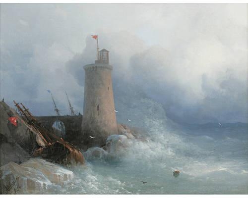 On the rocky shore by Ivan Aivazovsky, 1866