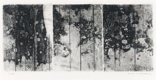 Artwork by Fred Williams, LANDSCAPE TRIPTYCH NO. 1, Made of aquatint, etching and drypoint