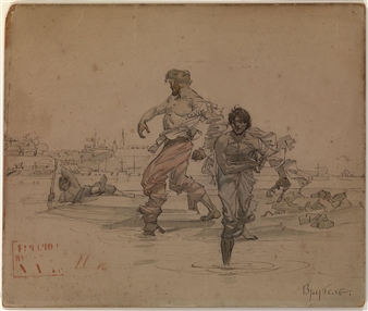 Illustration for Alexander Pushkin's "The Robber Brothers" - Mikhail Vrubel