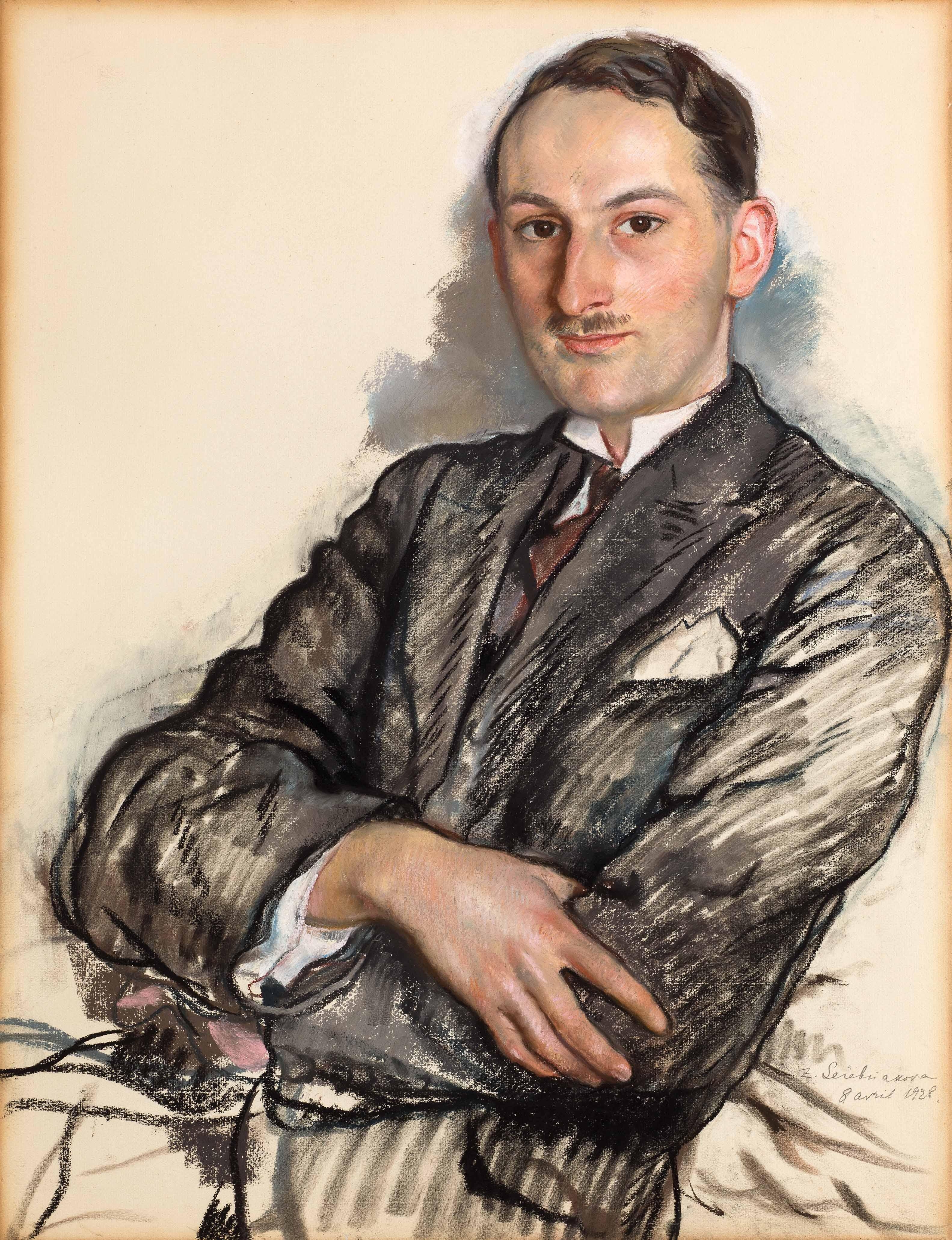 Portrait of Félicien Cacan by Zinaida Yevgenyevna Serebryakova, 1928
