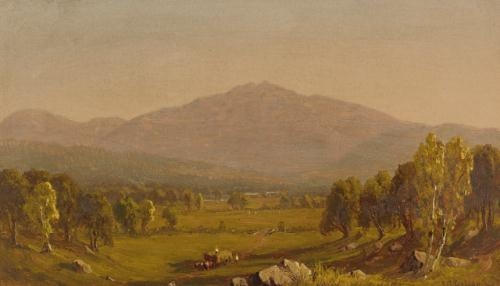 Artwork by Sanford Robinson Gifford, White Mountains, New Hampshire, Made of oil on canvas laid to card