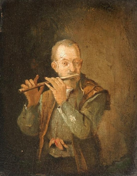 The Flute Player by German School, 18th Century, 18th Century