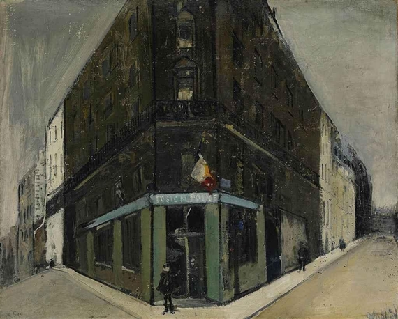 Poste de police in Paris by Willy Leopold Guggenheim Varlin, 1950
