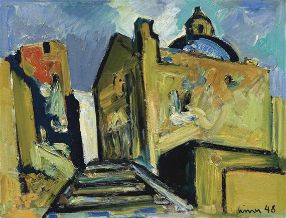 Kirche von Calvi, Korsika by Carl Walter Liner, 1948