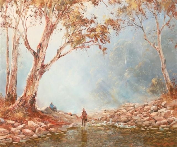 Campsite by the Creek by Kevin John Best, 1998