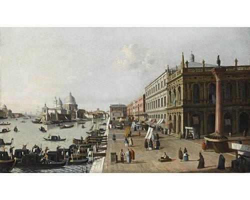 The Molo, Venice, looking west towards the Punta della Dogana by Canaletto