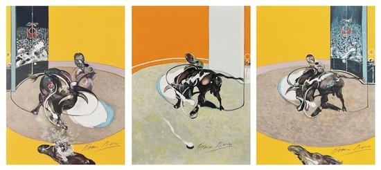 3 works: Miror de la Tauromachie by Francis Bacon, 1990