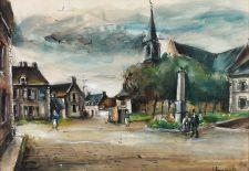 LA PLACE DU VILLAGE by Maurice de Vlaminck