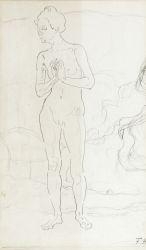 Standing female nude by Ferdinand Hodler