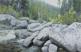 Pristine paintings and a 'boulder' of trash 