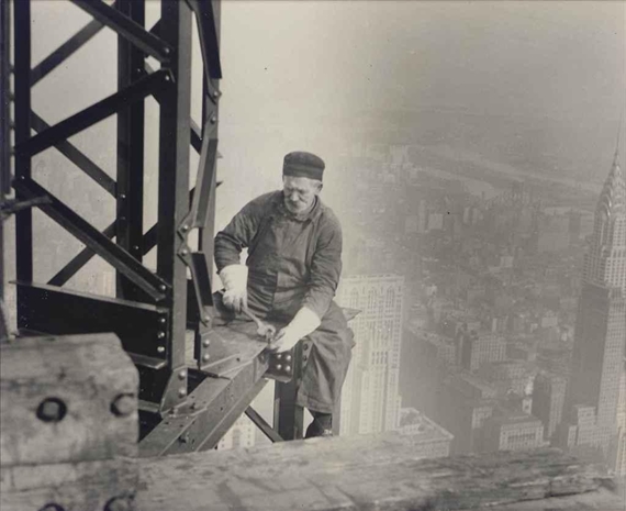 Empire State Building under Construction by Lewis Hine, 1930