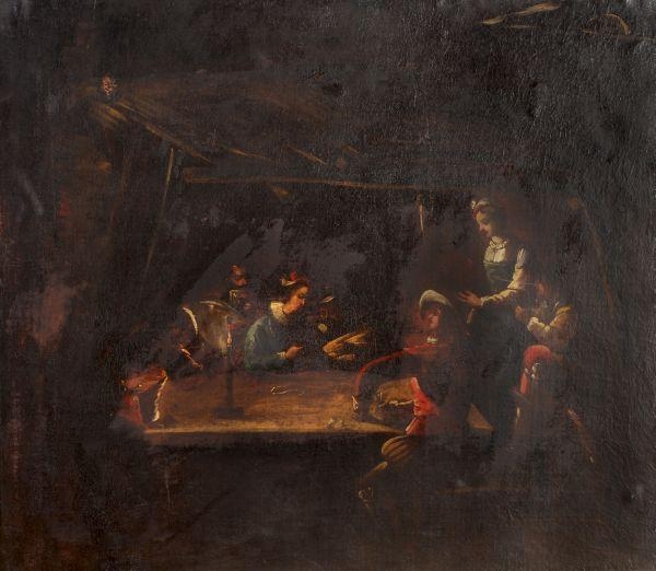 Jean Tassel Figures in a tavern interior MutualArt
