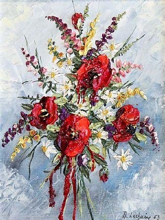 'Flower Piece' by Adrien Lechair, 1963