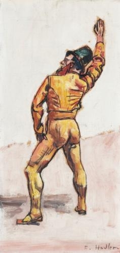Study of a swaering soldier by Ferdinand Hodler, circa 1912-1913