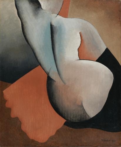 Nude seen from back by Gustave Buchet, 1930