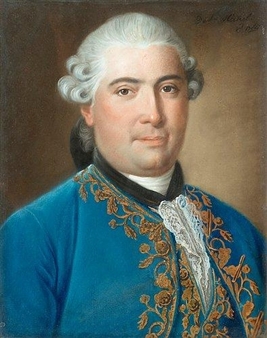 Noble man in blue justa corps - Joseph de Saint-Michel