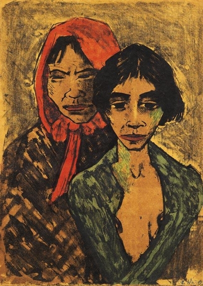 Zwei Zigeunerinnen by Otto Müller, 1926