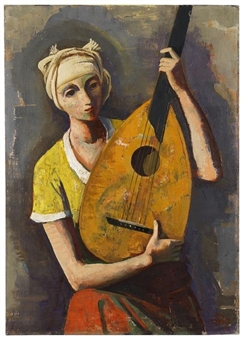Mädchen mit Laute - Karl Hofer