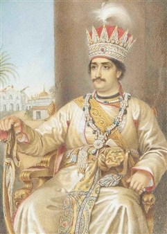 A PORTRAIT OF THE KING OF OUDH GHAZI AL-DIN HAYDAR (R. 1814-27 AD) - Robert Home