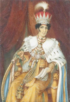 A PORTRAIT OF THE KING OF OUDH NASIR AL-DIN HAYDAR (R. 1827-37 AD) - Robert Home