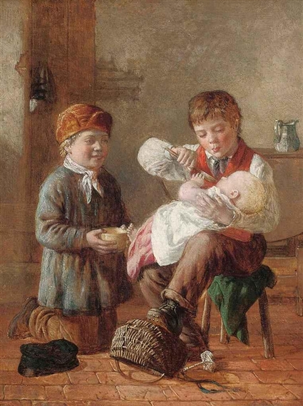 Mother's out by William Hemsley, 1870