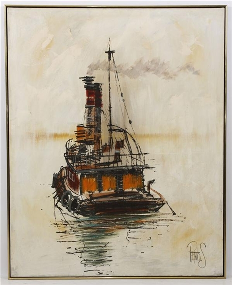 Lee Reynolds | A large boat at sea | MutualArt
