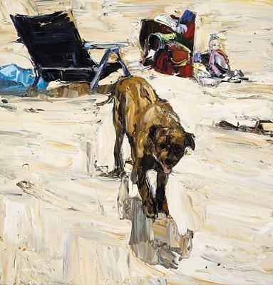 Beach Chair and Dog by Nicholas Harding, 2006