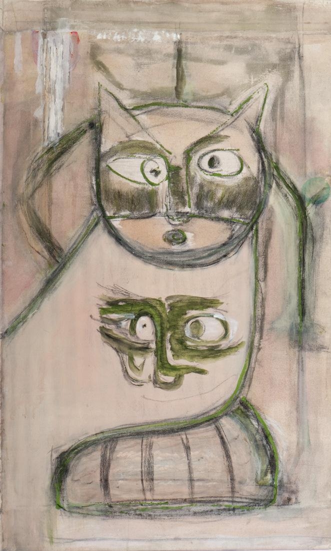 Artwork by Willem Buitenweg, Kattebel, Made of Mixed media on canvas