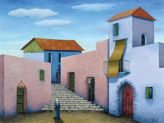 Figures in Safed by Zvi Livni