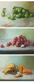 3 works: Guava Still Life; Wax Apple Still Life; Carambola Still Life - Lin Chin-Hsien