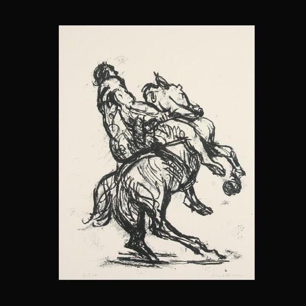 Leo Michelson | Bronco Riding | MutualArt