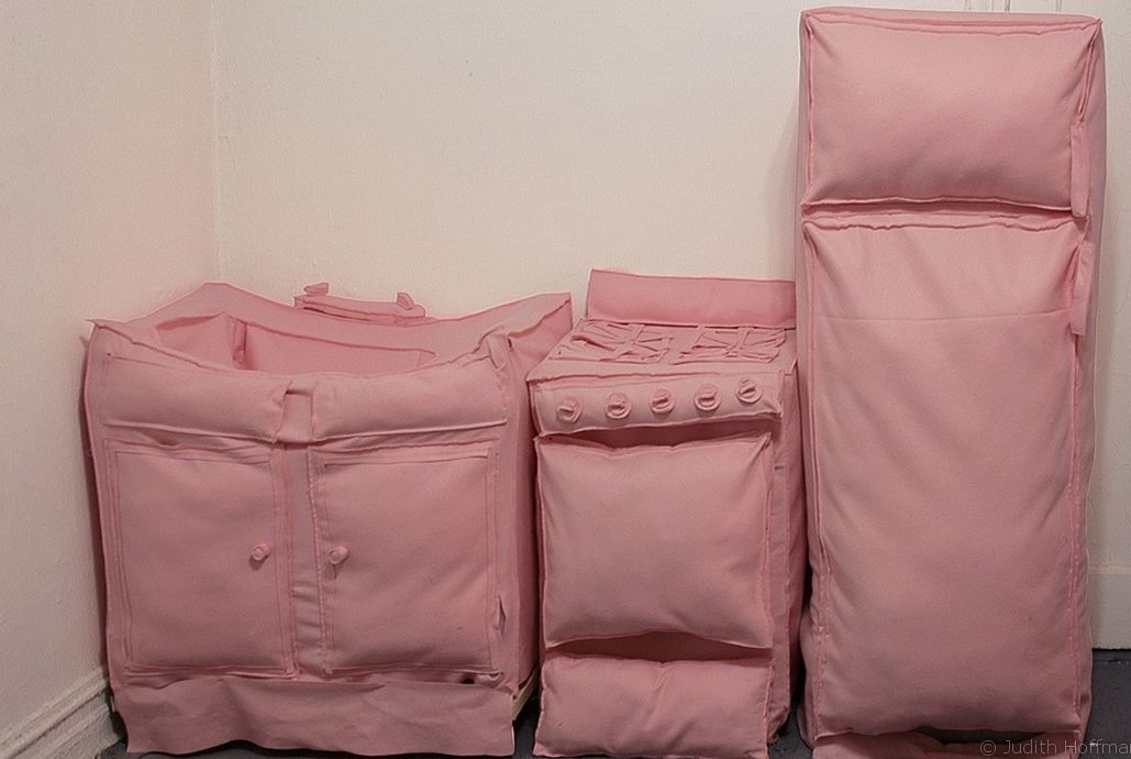 Artwork by Judith Hoffman, A Huggable Kitchen for Coosje, Made of Fabric
