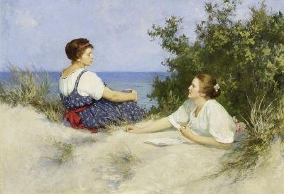 Girls in the Dunes by Hermann Seeger