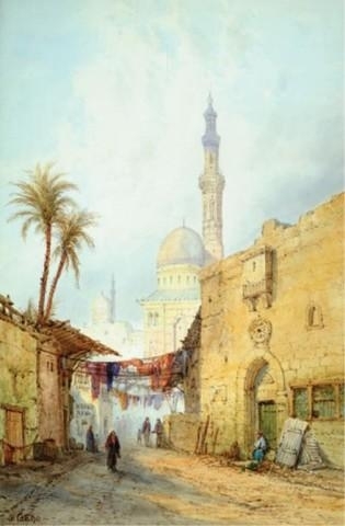 Busy Lane in Cairo by Edwin St. John
